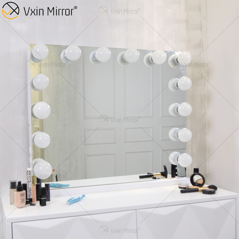 Venetian Dressing Styles VXin WXDL-107 Sparkle Silver Hollywood Mirror Switch Control с 3-цветными лампочками