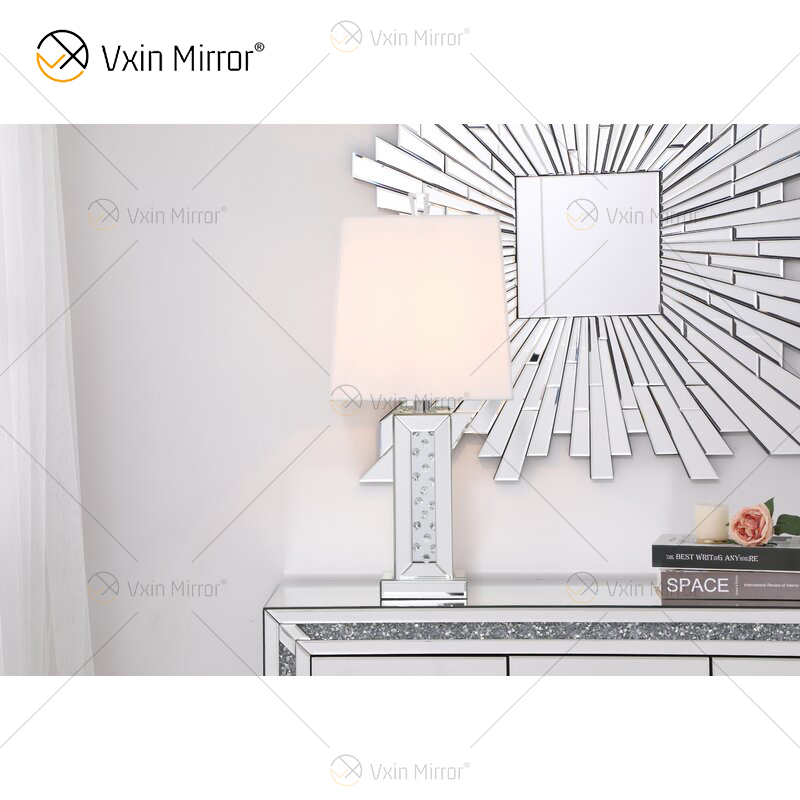 Vxin WXTL-142 Элегантный Серебряный Кристалл Светодиодный Настольный Зеркальный Светильник 3 Цвета Светодиодный Свет для Спальни