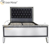 Vxin Mirror Furniture WXWF-1081Black Frame Серебряная стеклянная зеркальная двуспальная кровать Зеркальная кровать