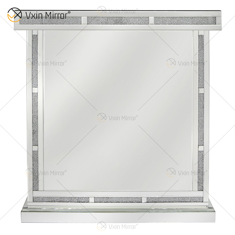 Vxin Home Decor WXF-142 Серебряный зеркальный шкаф для вина с дробленым бриллиантом и одним ящиком