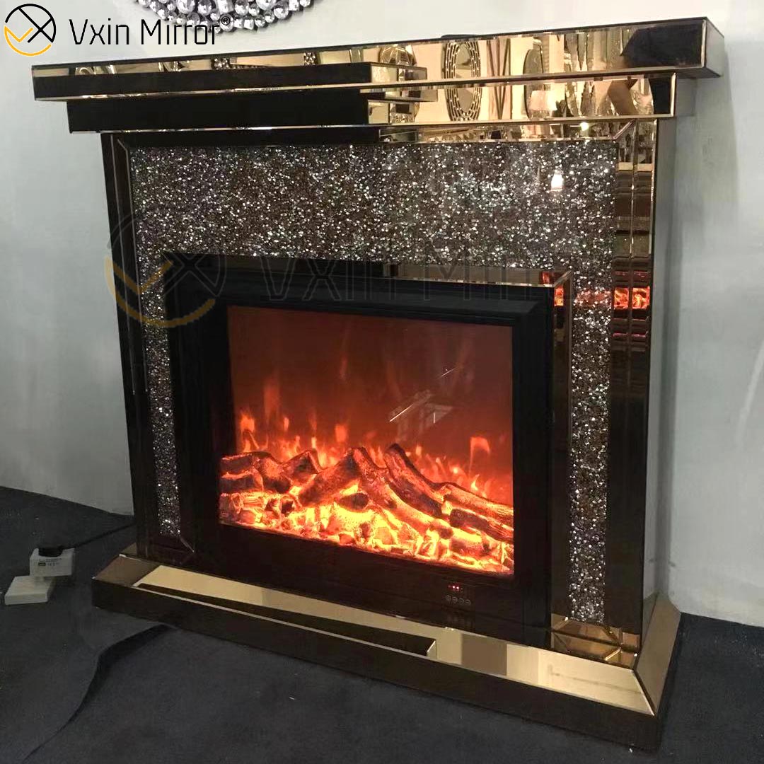 Vxin Mirror WXWF-1094 Зеркальный камин из дробленого алмаза