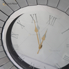 Зеркальные часы WXMC-087 Silver Bending Wall Decor 3D Elegant Crystal Round Clock