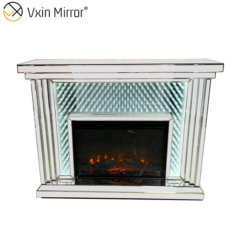 Tunnel Infinity Lights WXWF-1097A Роскошный хрустальный зеркальный камин со светодиодной подсветкой Электрический зеркальный камин для гостиной