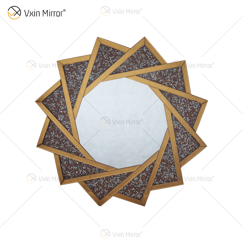 Горячее надувательство VXin WXM-1779 Современное кристально-серебряное зеркало с бриллиантами
