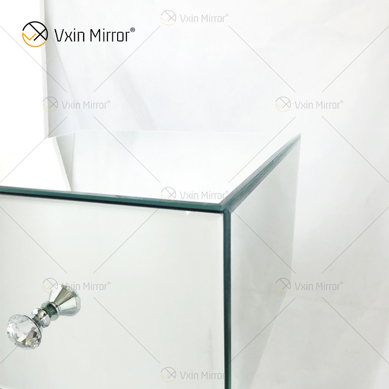End Table Decor WXF-980 Modern Silver Crystal Mirrored Side Table с выдвижным ящиком