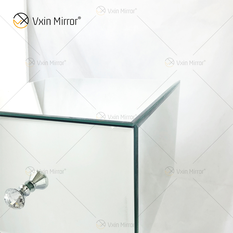 End Table Decor WXF-980 Modern Silver Crystal Mirrored Side Table с выдвижным ящиком