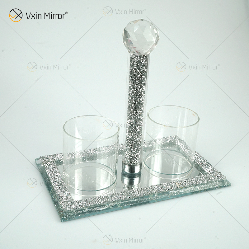 Vxin Mirror Популярный VX-08 Серебряный Элегантный Подсвечник Хрустальный Подсвечник