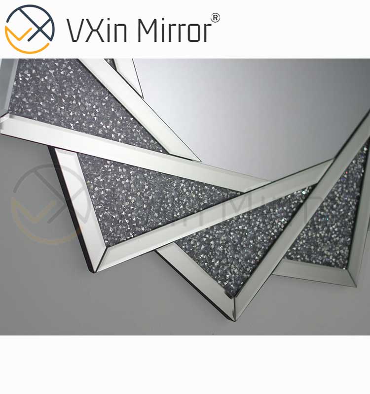 Лидер продаж WXM-1779 современный дизайн 3d зеркальные настенные наклейки домашний декор серебряные настенные зеркала
