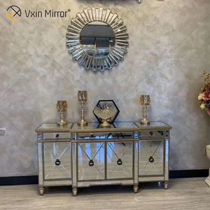 WXF-027-1 Champagne Silver Home Decor Зеркальный шкаф с ящиками Muti