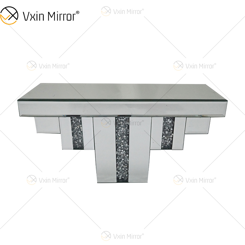 Vxin Factory Supply WXS-007-2 Silver Wall Decor Серебряное стекло и хрустальное зеркало Настенная полка для стены