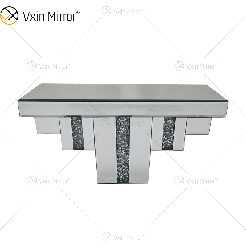 Vxin Factory Supply WXS-007-2 Silver Wall Decor Серебряное стекло и хрустальное зеркало Настенная полка для стены
