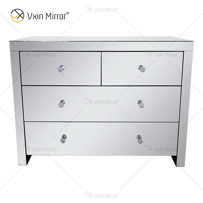 Заводская поставка WXF-804 Silver Home Decor Зеркальный шкаф с ящиками Muti