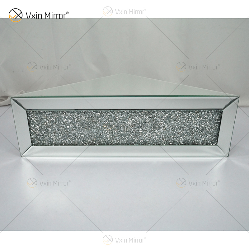 Vxin Factory Supply WXF-152 Серебряный декор для стен Серебряный щебень с алмазным зеркалом Настенная полка