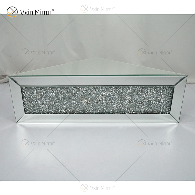 Vxin Factory Supply WXF-152 Серебряный декор для стен Серебряный щебень с алмазным зеркалом Настенная полка