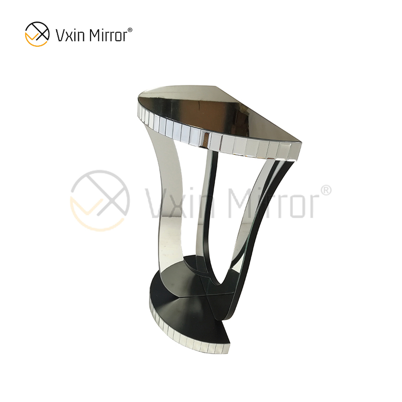 Горячее надувательство Vxin Mirror WXF-2119 Элегантный клетчатый полуовальный зеркальный боковой столик