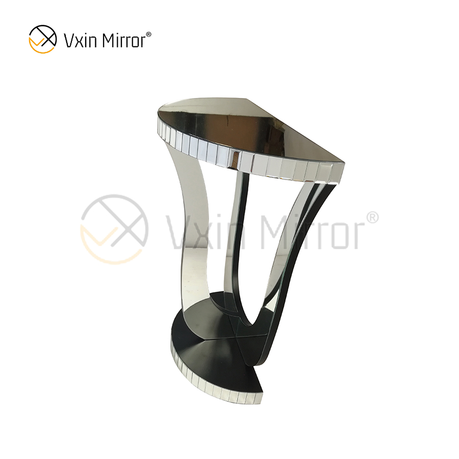 Горячее надувательство Vxin Mirror WXF-2119 Элегантный клетчатый полуовальный зеркальный боковой столик