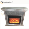 Домашний декор Крытый роскошный хрустальный дробленый алмазный зеркальный камин с вставкой горячего ветра в мебель для гостиной WXWF-042