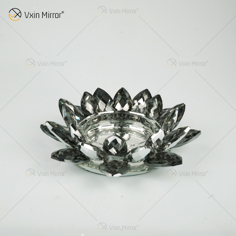 Заводская поставка Vxin Mirror Flower VX-07 Серебряный подсвечник Lotus Crystal Подсвечник