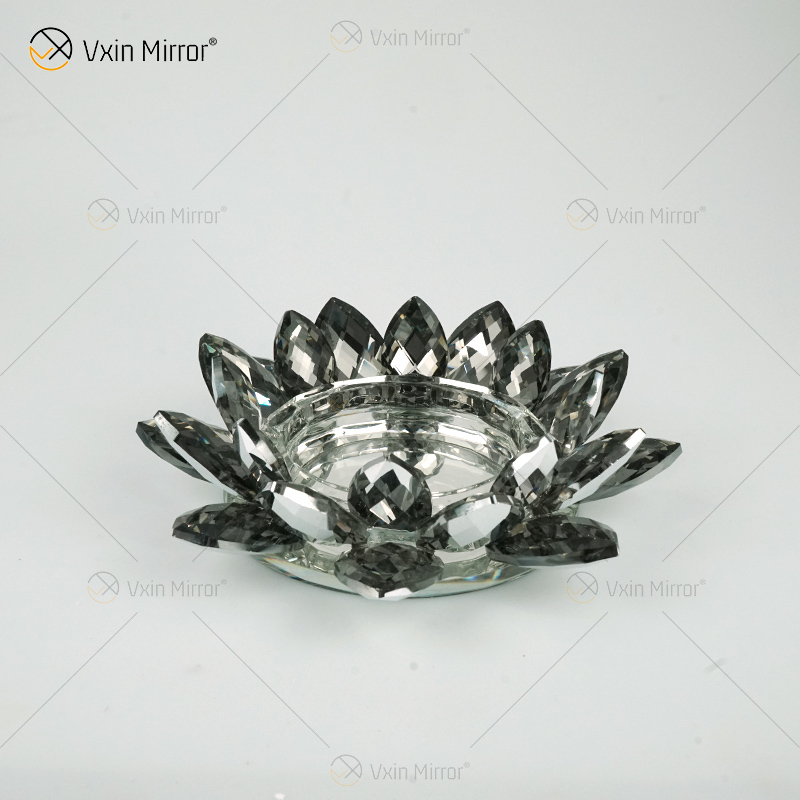 Заводская поставка Vxin Mirror Flower VX-07 Серебряный подсвечник Lotus Crystal Подсвечник