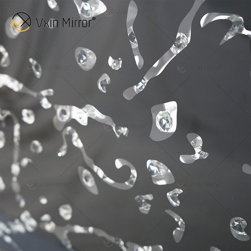 Nevina Настенный декор Хрустальная яблоня Зеркальная рамка Скошенная зеркальная настенная художественная рамка Хрустальная прямоугольная форма для гостиной