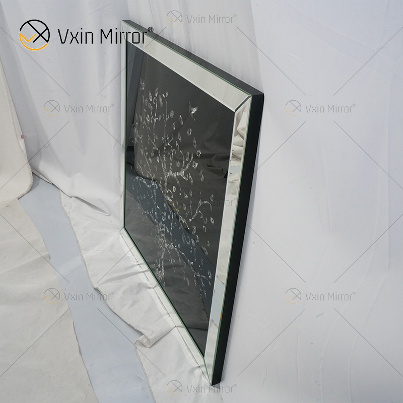 Nevina Настенный декор Хрустальная яблоня Зеркальная рамка Скошенная зеркальная настенная художественная рамка Хрустальная прямоугольная форма для гостиной