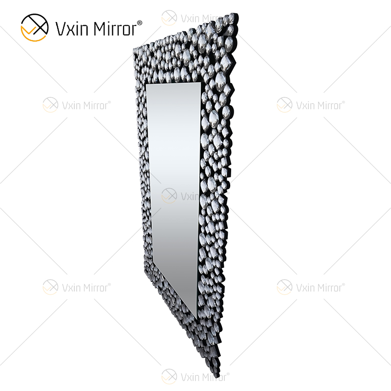 Высочайшее качество, серебристо-коричневый, 2 цвета, настенный декор WXM-1051, серебряное большое хрустальное настенное зеркало