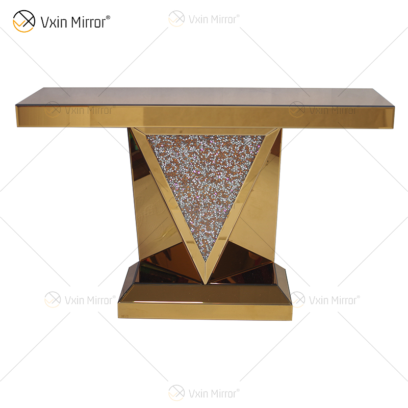 Vxin Modern Home Decor Измельченный алмазный зеркальный консольный стол Luxury