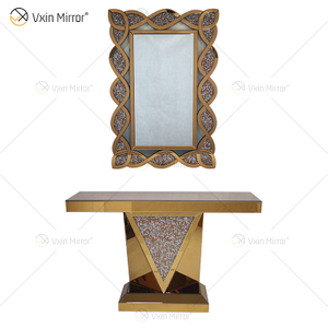 Vxin Modern Home Decor Измельченный алмазный зеркальный консольный стол Luxury