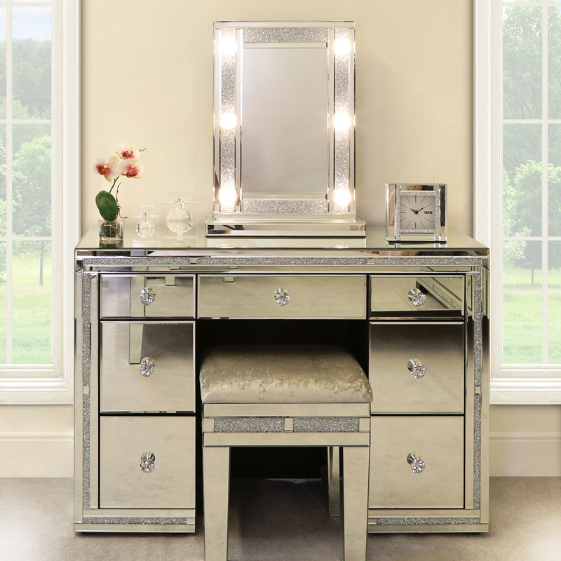 Venetian Dressing Styles VXin WXDL-103 Sparkle Hollywood Mirror Туалетный столик с 3-мя цветными лампочками