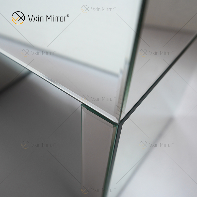 Фабричный современный WXF-032 прикроватный столик с тремя ящиками из серебряного стекла с зеркальной тумбочкой