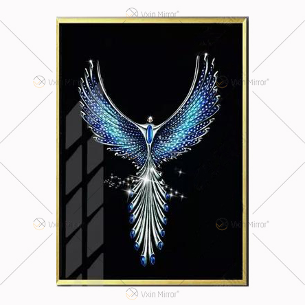 Хрустальная фарфоровая картина из алюминиевого сплава, светлая роскошная рамка, современный минималистичный свет, роскошная декоративная картина, подвесная картина