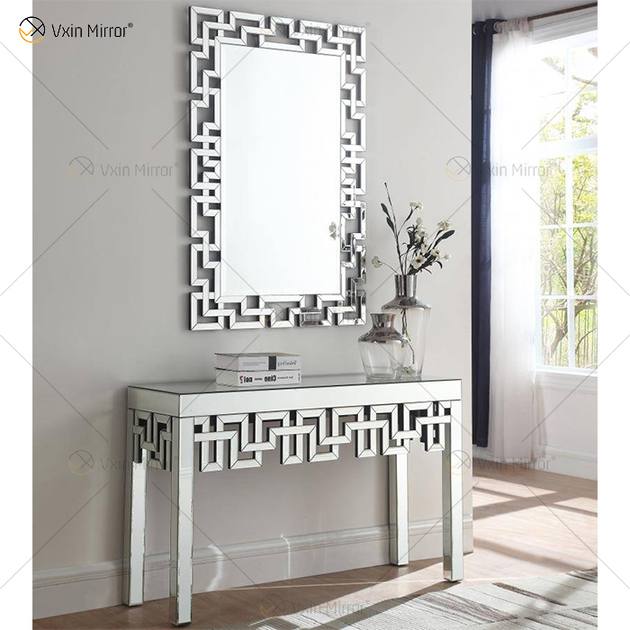 Vxin Mirror Hot Sell Silver Crystal Assembly Console Table с зеркалом для прихожей в мебели для гостиной