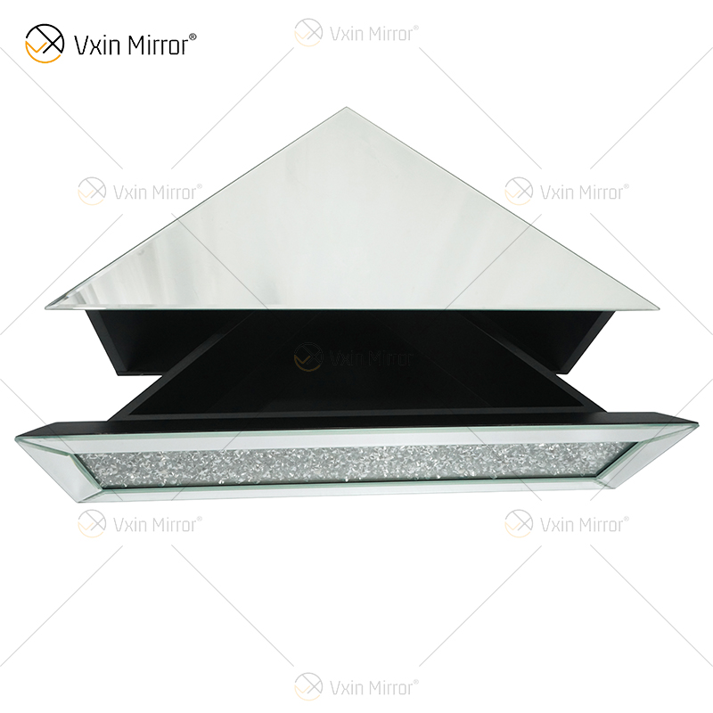 Vxin Factory Supply WXF-152 Серебряный декор для стен Серебряный щебень с алмазным зеркалом Настенная полка
