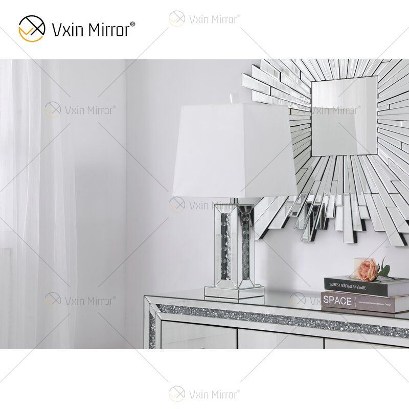 Vxin WXTL-142 Элегантный Серебряный Кристалл Светодиодный Настольный Зеркальный Светильник 3 Цвета Светодиодный Свет для Спальни