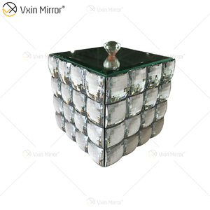 WXJB-31 VXin Home Decor Crystal Silver Glass Современная зеркальная шкатулка для драгоценностей
