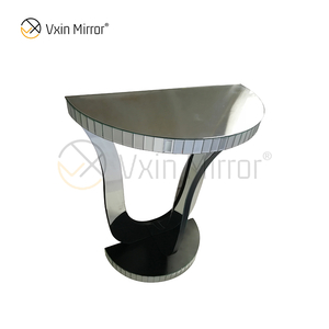 Горячее надувательство Vxin Mirror WXF-2119 Элегантный клетчатый полуовальный зеркальный боковой столик