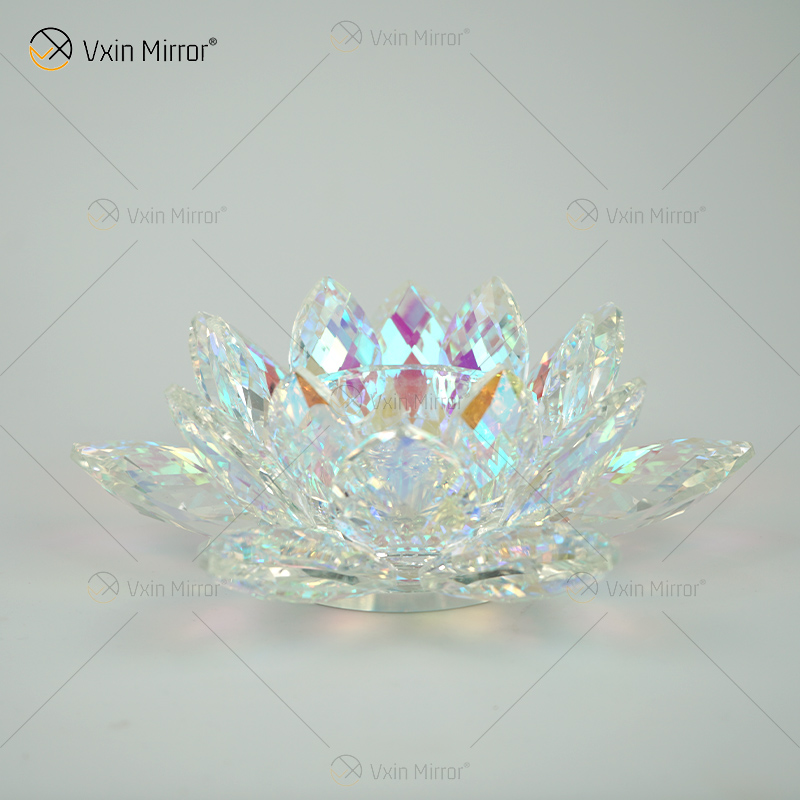 Заводская поставка Vxin Mirror Flower VX-07 Серебряный подсвечник Lotus Crystal Подсвечник