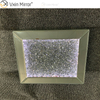 LED VXin Home Decor Шкатулки для драгоценностей Серебряный стеклянный щебень Алмазная Современная зеркальная шкатулка для драгоценностей со светодиодной подсветкой