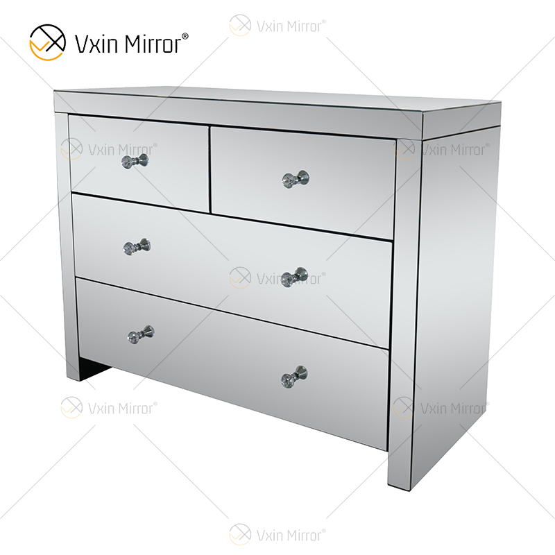 Заводская поставка WXF-804 Silver Home Decor Зеркальный шкаф с ящиками Muti