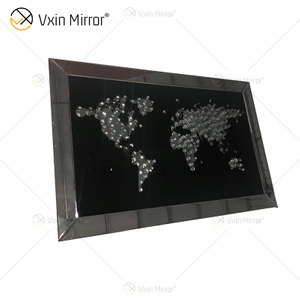 VXin WXPP-20 домашний декор стеклянная рамка зеркальная карта настенное искусство хрустальный фарфор картина зеркало настенное искусство