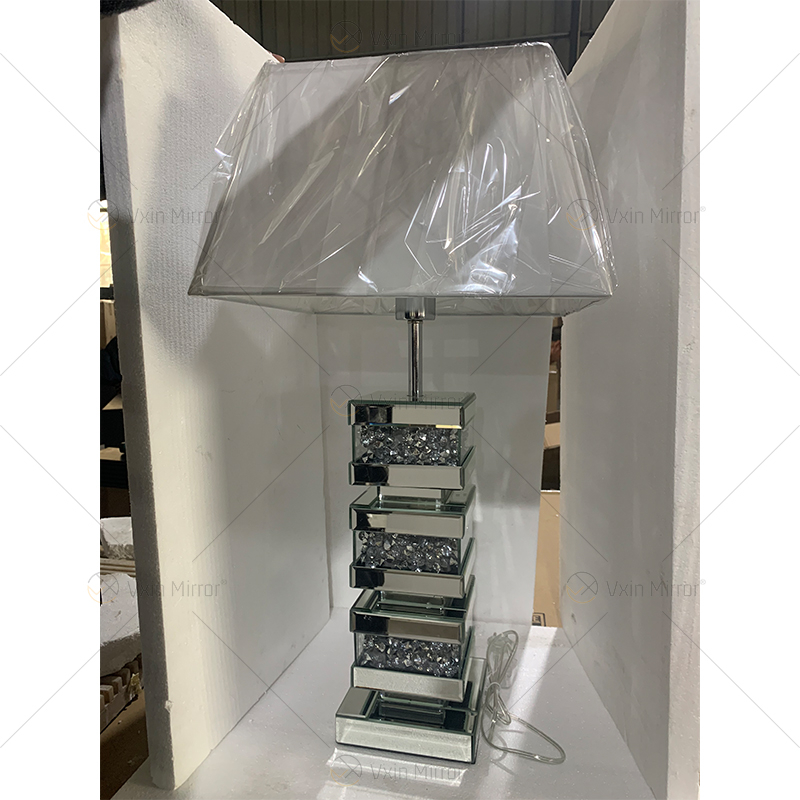 Заводская поставка WXTL-141 Современная серебряная акриловая светодиодная настольная зеркальная лампа для теплого света