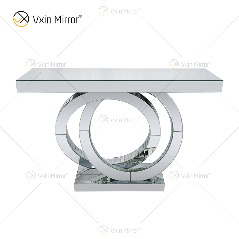 Заводская прямая гостиная с зеркальным дизайном OO с консольным столом из дробленого бриллианта Стол для прихожей для домашнего магазина отеля