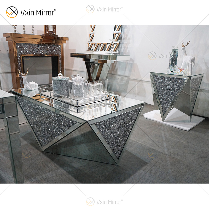 Заводская поставка WXF-711-1 Acylic Side Table Современный зеркальный журнальный столик Полированный зеркальный журнальный столик