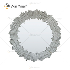 Новый дизайн WXM-1131 Wall Decor Diamond Shade Silver Wall Hanging Mirror