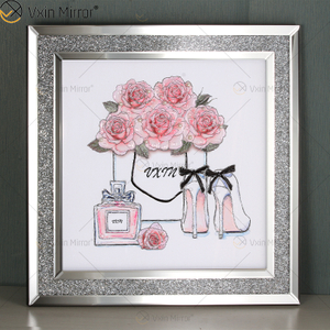 Удивительное качество Vxin Pearl Diamond Metal Wall Art Decor Украшение дома Роскошная гостиная в рамке для домашнего набора для продажи