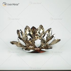 Заводская поставка Vxin Mirror Flower VX-07 Серебряный подсвечник Lotus Crystal Подсвечник