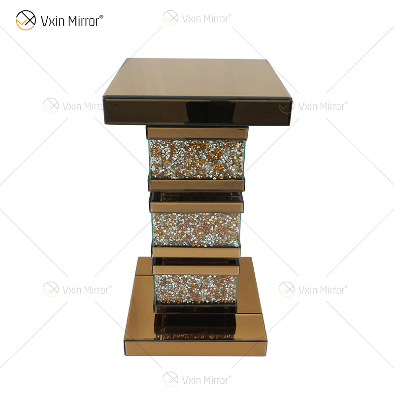 Vxin Elegant WXF-135 Домашний декор Измельченный алмазный столик Серебряный зеркальный столик для мебели