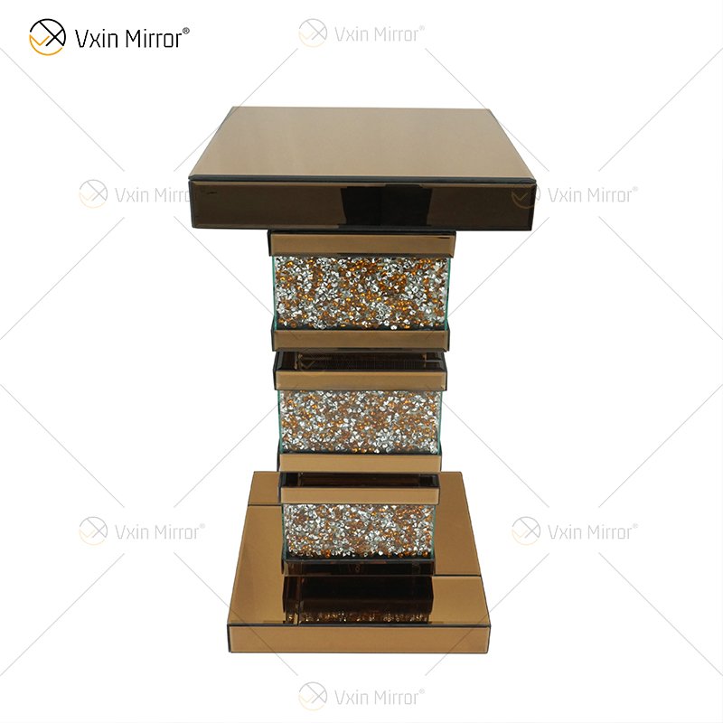 Vxin Elegant WXF-135 Домашний декор Измельченный алмазный столик Серебряный зеркальный столик для мебели