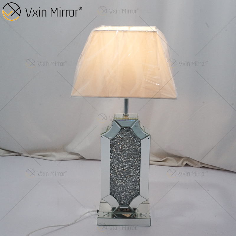 Vxin Supply WXTL-004 Современная серебряная настольная зеркальная лампа из измельченного хрусталя для спальни