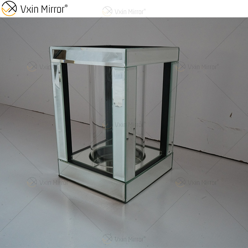 Настраиваемое имя Современный элегантный WXCH-064 Silver Crystal Mirrorr Подсвечник для домашней свадьбы